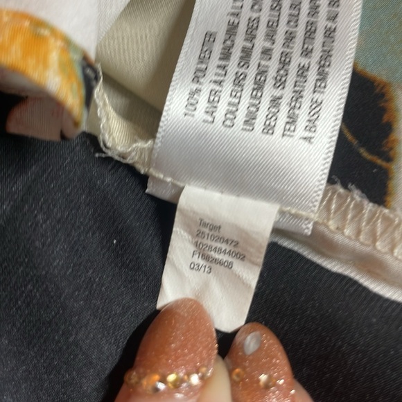 3.1 Phillip Lim, for Target, Long Sleeve Button Down Shirt, Small, Black, Tan - Picture 8 of 9